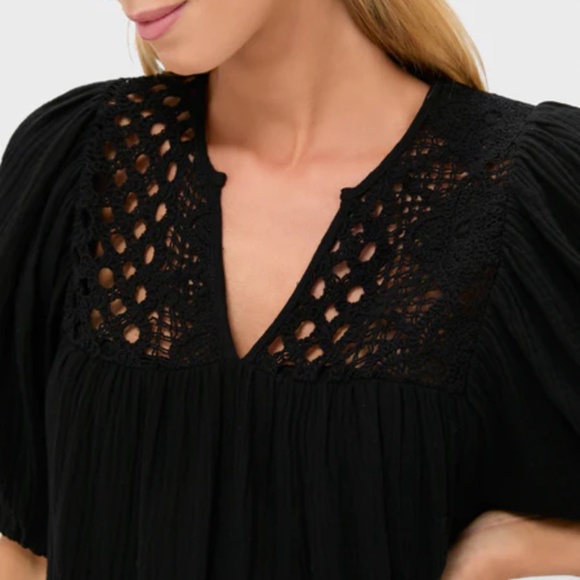 HYACINTH HOUSE Black Crochet Diana Mini Dress - Picture 3 of 8